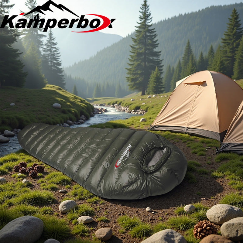 Experience Comfort in the Cold with the Kamperbox Winter Sleeping Bag